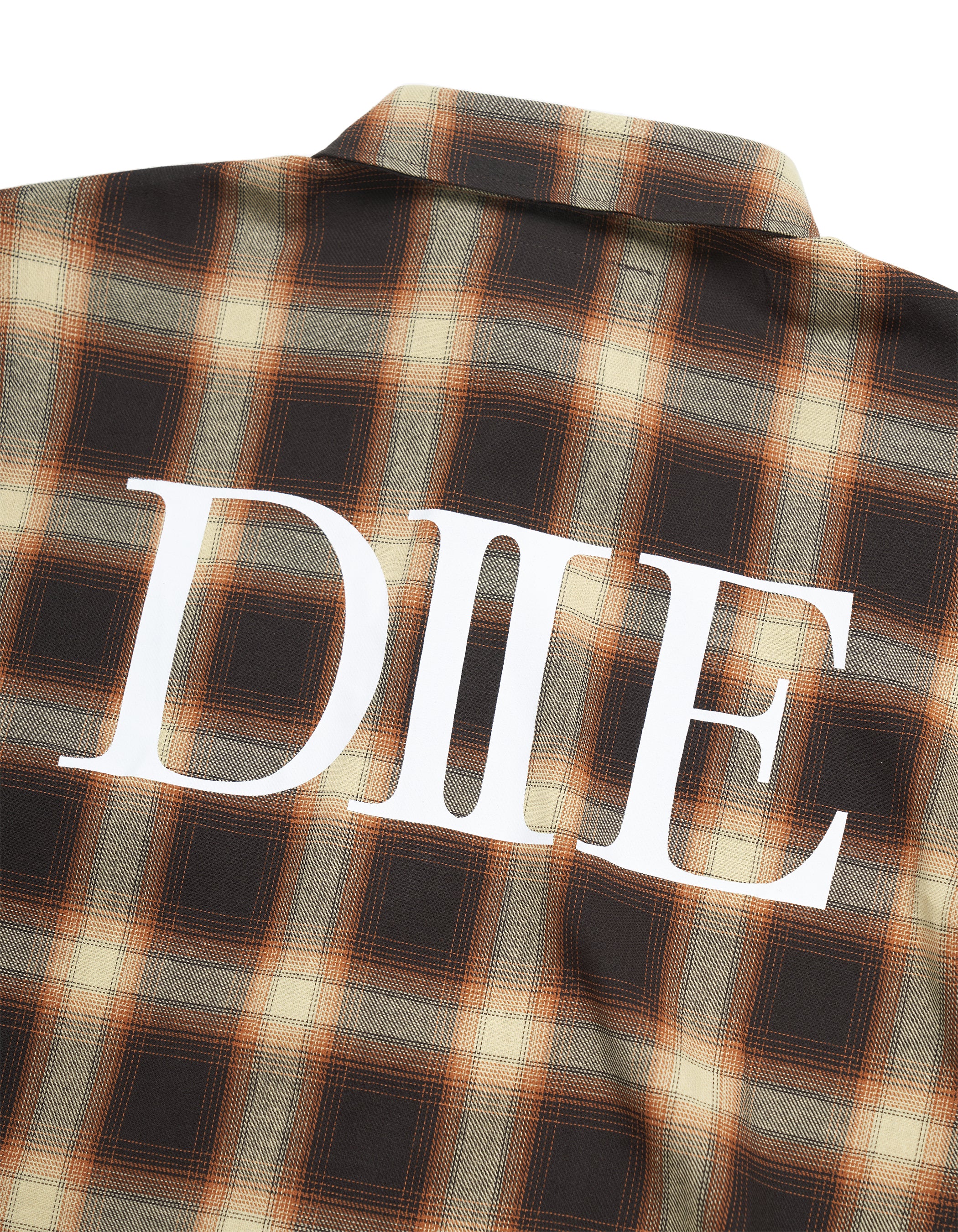 TAEYANG x Fragment Design DIIE Flannel Shirt Back Detail